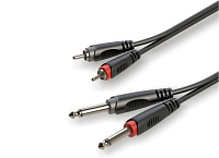 ROXTONE RACC150/1 Аудиокабель 2xRCA  2x6.3 monoJack, AC010, 1 метр