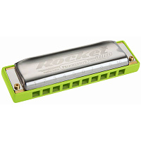 HOHNER Rocket Amp 2015/20 E (M2015056X)  губная гармоника, корпус пластик ABS ярко-салатового цвета, крышки из нержавеющей стали
