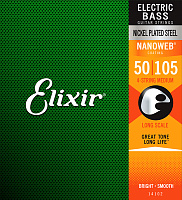 ELIXIR 14102 струны для бас гитары NanoWeb Heavy (050-105) - 4 Long Scale