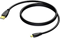 Procab CXU625/1.5 Кабель USB тип А (вилка) mini-USB тип В (вилка), 1.5 м
