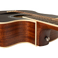 ROCKDALE Aurora D6 C BK Satin акустическая гитара, дредноут с вырезом, цвет черный, сатиновое покрытие