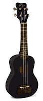 KOHALA KT-SBK укулеле сопрано, серия TIKI, корпус липа, фигурная подставка, цвет черный