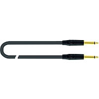 QUIK LOK JUST JJ 4.5 готовый инструментальный кабель серии Just, 4,5 метра, металлические прямые разъемы Mono Jack черного цвета