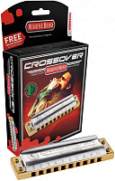 HOHNER Marine Band Crossover A (M2009106X)  губная гармоника - Richter Classic, корпус бамбук. Доступ на 30 дней к бесплатным урокам
