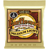 ERNIE BALL 3003 набор из 3-х комплектов для акустической гитары Earthwood Medium Light 80/20 Bronze
