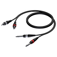 Procab CAB631/5 Кабель 2 джек 6.3 мм моно - 2 RCA (вилка-вилка), длина 5 м