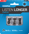 COMPLY Ts-100 BLK-MED 3pr серия Comfort, 3 пары амбюшур для наушников, размер M средний, цвет черный, материал - полиуретановая пена и термопластичный эластомер