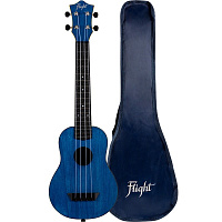 FLIGHT TUSL 35 DB  укулеле Travel, LONG NECK, сопрано, синяя, пластик