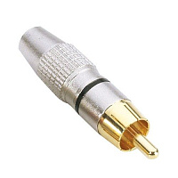 Adam Hall 7620 BLK  кабельный разъем RCA (тюльпан) "папа", металл