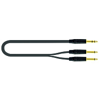 QUIK LOK JUST JS2JM 5 компонентный кабель серии Just, 5 метров, металлические разъёмы Stereo Jack Male  2 х Mono Jack Male